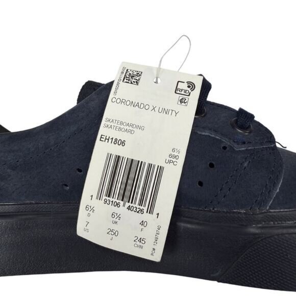 NWT ADIDAS Coronado x Unity Skateboarding Shoe Men's Size 7 Legink Navy - Picture 3 of 11